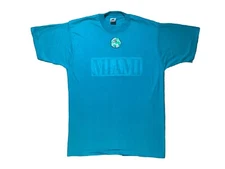 Vintage FRUIT OF THE LOOM Men Large Miami  Single Stitch TShirt Deadstock 90s