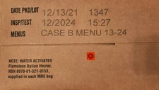 MRE - Meals Read to Eat - Case B Meal 19 - Jalapeno Pepper Jack Beef Patty