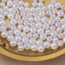 4 5 6 8 10mm Spacer Loose Beads Imitation Pearls Acrylic Round Pearl Diy Jewelry