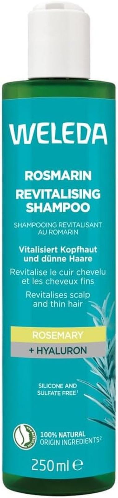 Shampoo Rivitalizzante Al Rosmarino, Con Olio Di Rosmarino Biologico E Acido Ial