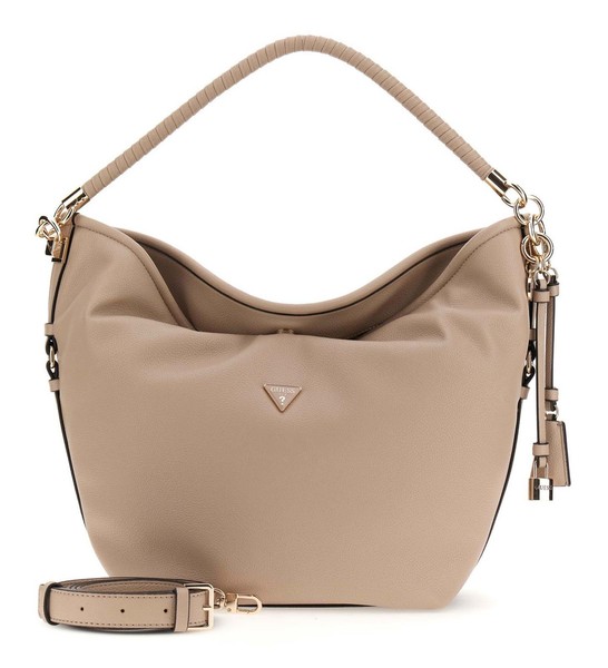 Guess Danya Hobo Schultertasche Tasche Taupe Beige Neu-image