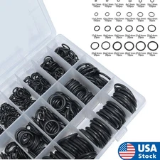 1200Pcs Rubber O-Rings Washer Gasket Assortment Seal Set 1.5mm 2.4mm 3.1mm Black