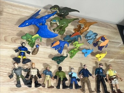 Imaginext Jurassic Park World Dinosaur and Caveman Figure Lot Of 24 Items
