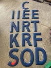 Vintage Service Station Porcelain Letters