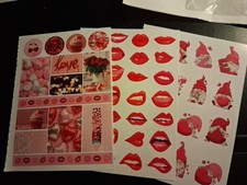 3X STICKERS FOR SCRAPBOOKING/JOURNALS 25x14 CM ST650 ROMANTIC
