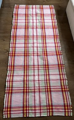 Extrem Selten Vintage Ikea Cath Kidston Rosali Gingham Karo 195cm Teppich Läufer