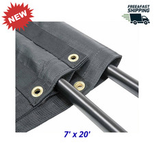 7x20 Dump Truck Mesh Tarp PVC Vinyl Coated Heavy Duty 18oz Double Pocket