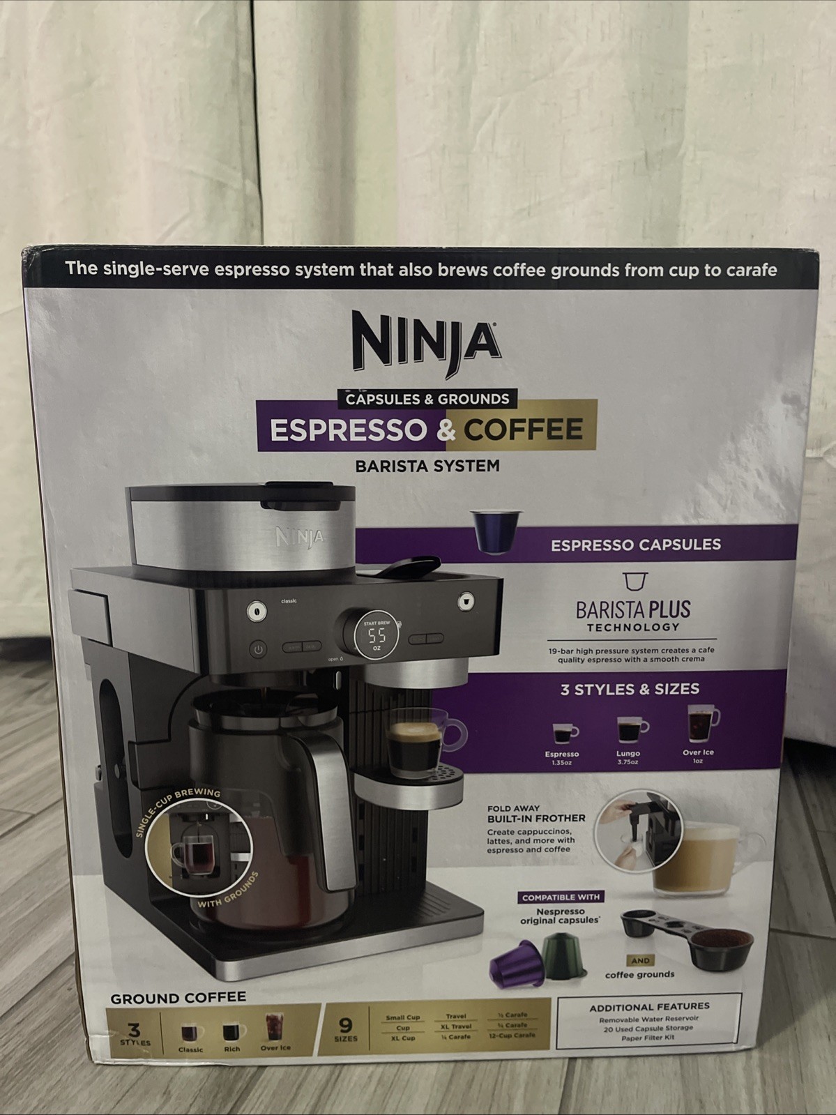 Ninja Espresso Coffee Barista System Capsules & Grounds New Sealed