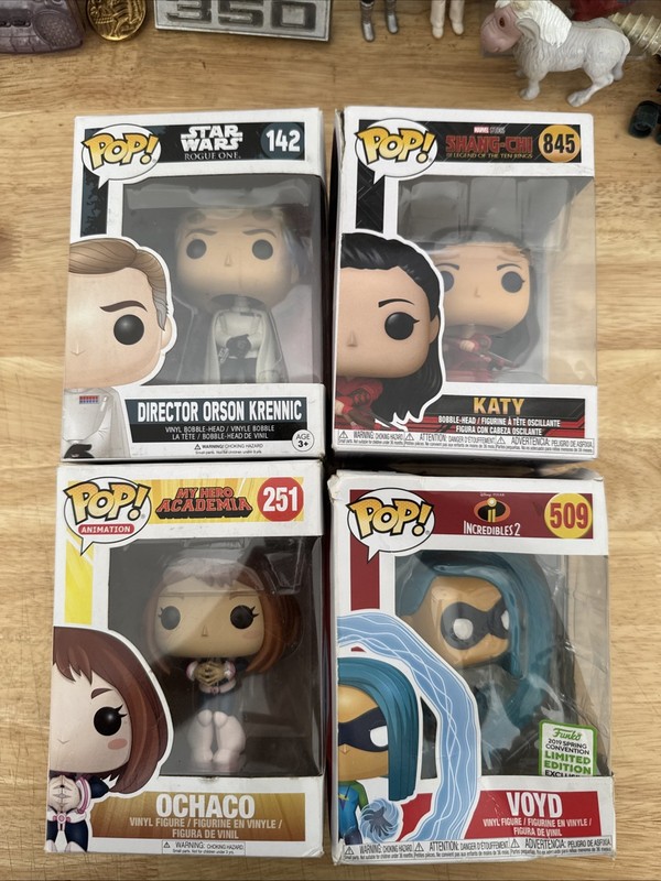 Lot Of 4 Funko Pop! Ochaco #251 Director Orson Krennic #142 Katy #845 Voyd #509