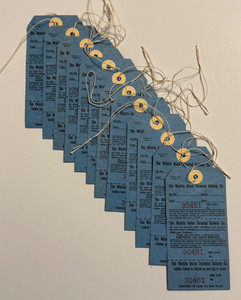 12 Vintage The Wichita Union Terminal Railway Co. - Paper Luggage Tags
