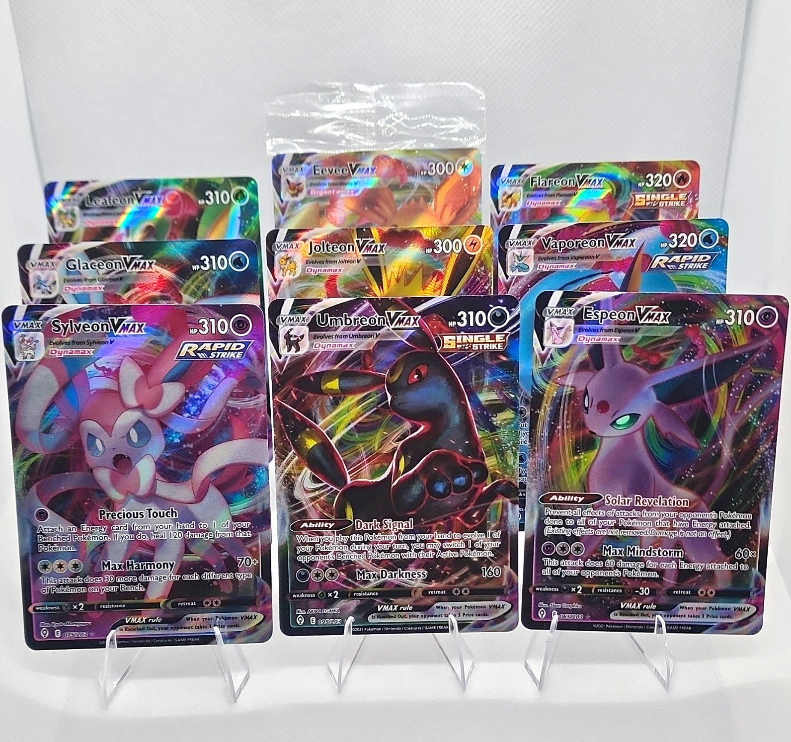 Evolving Skies VMAX Eeveelutions  Complete Set + Shining Fates Evee Vmax Promo