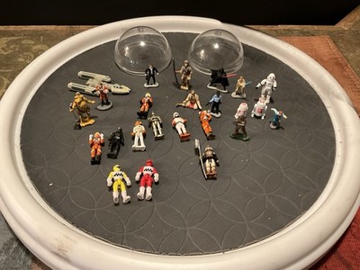 Vintage Lot Of 24 Micro Miniature Figures, Star Wars, Power Rangers Misc.