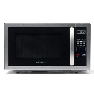 Farberware 1.1 Cu. Ft. Countertop Microwave Oven   1000 Watts Power, Auto Cook
