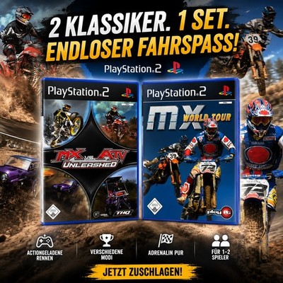 Set MX World Tour + vs ATV Unleashed | Sony PlayStation 2 | mit Anleitung | PS2 