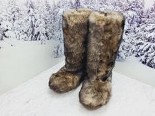 43 EU|10 US Men's brown toscana fur winter boots Snow boots Mukluks for men
