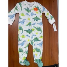Carters Just One You Baby Boy Dinosaur 2-Way Zip Footed Sleeper Pajamas 9M NEW