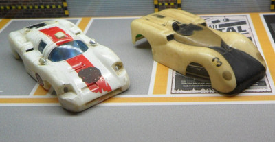 2X Vintage Bachmann Chaparral 2F HO 1/64 Scale Slot Car Bodies