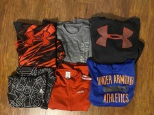 Under Armour Adidas Lot of 6 Boys Hoodie, Jacket, L/S - Size Youth Large YL