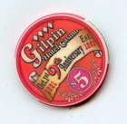 5.00 Chip from the Gilpin Casino Black Hawk Colorado 9th Anniversary