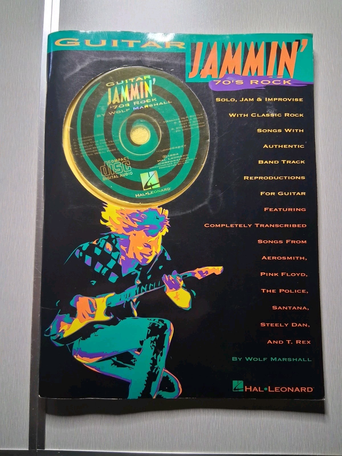 Guitar Jammin' 70's Rock Guitar Tab / Tablature Book - Hal Leonard 1994 W/ CD