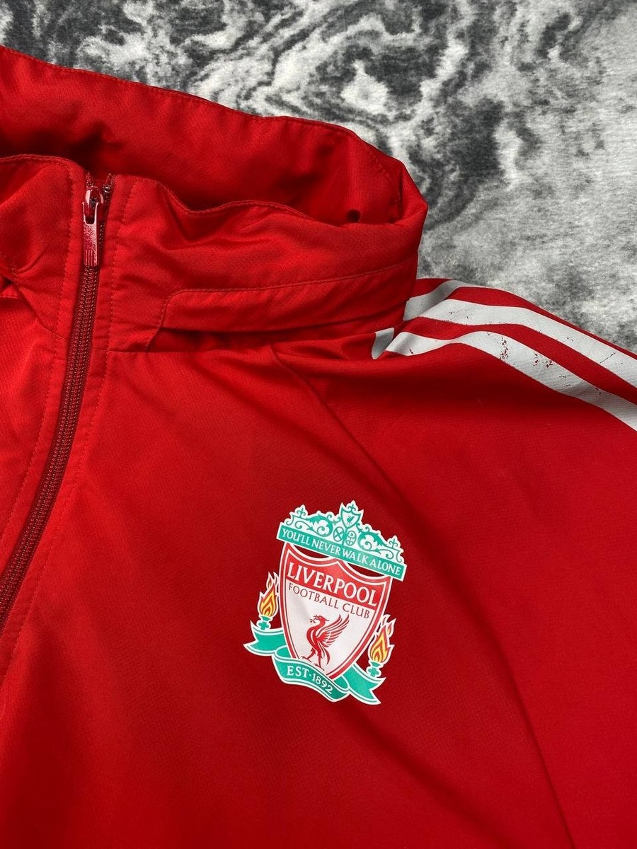 Vintage Adidas Liverpool FC 2008 2009 Windbreak 1/4 Zip Jacket Men