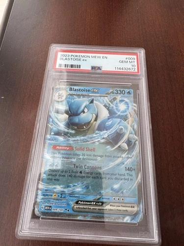 Blastoise ex 009/165 Sv: Scarlet & Violet 151 Holo PSA 10