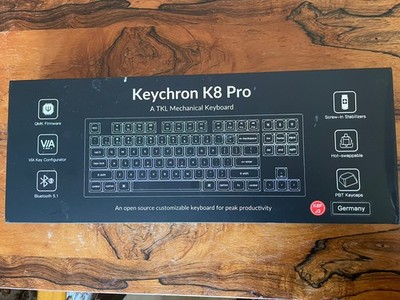 Keychron K8 Pro QMK/VIA TKL Wireless DE-ISO Gateron Brown Hot-Swap RGB