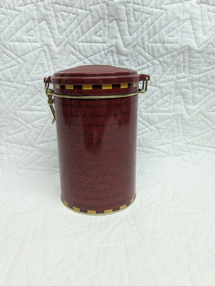 Bote de lata de café de coleccionista Tim Hortons #004 edición limitada 40 aniversario 2004 Foto 3 de 4