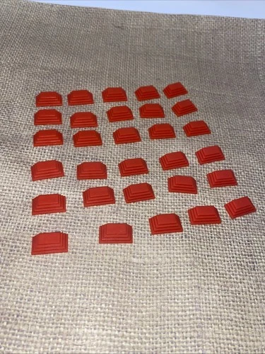 Vintage 1987 Hotels Board Game Milton Bradley MB Real Estate Game 30 Red Pieces