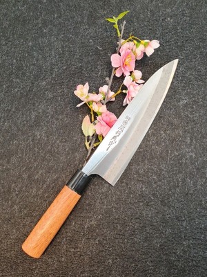 Original japanisches Deba Kochmesser Handgeschmiedet zweilagig Aogami 