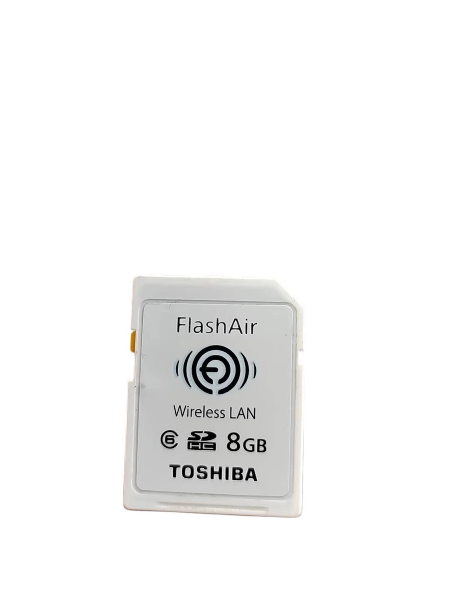 Used Toshiba FlashAir 8GB Wireless LAN Wi-Fi SD Card SDHC Class 6