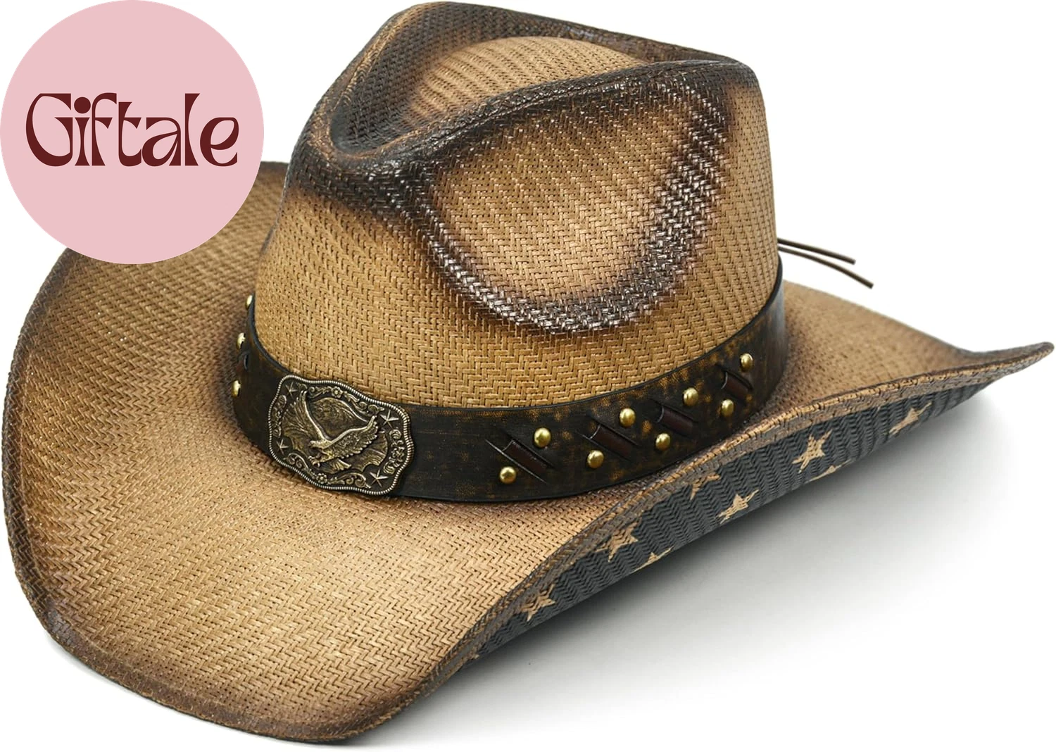 Straw Cowboy Hat for Women and Men – Western Sun Hat for Country Concert, Rodeo