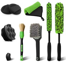 8PCS Wheel  Tire Brush Kit - 2 Sizes, 360  Bendable Rim Cleaning Brushes