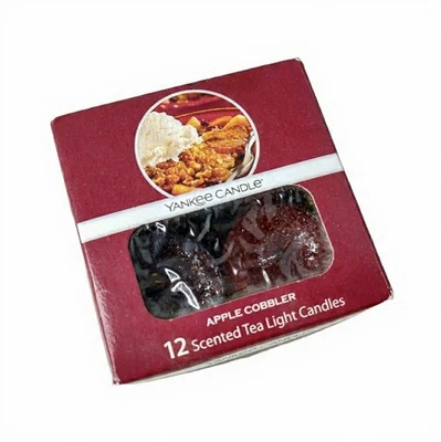 Yankee Candle Apple Cobbler Box Set 12 Scented Tea Light Tealight Candles Autumn - Image 1 of 4