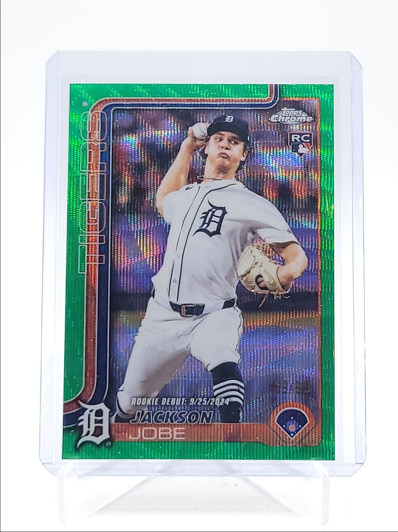 JACKSON JOBE 2025 TOPPS CHROME UPDATE ROOKIE DEBUT GREEN WAVE RC /99 Q4060