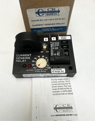 CR Magnetics Current Sensing Relay CR4395-EH-120-110-A-CD-ELR-I
