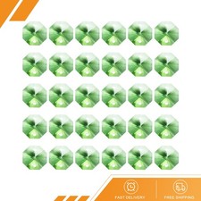 60 x K9 Crystal Octagon Beads 2 Holes 14mm Chandelier Prisms Light Green