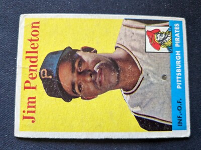 1958 Topps Baseball Card # 104 Jim Pendleton - Pittsburgh Pirates (VG)