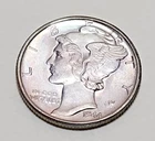 1944-P Mercury Dime AU - UNC 90% Silver Coin Toned JRT 170