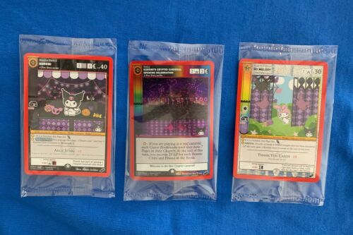 Metazoo+SANRIO Kuromi+Cryptid Carnival +My Melody Promo Card Lot of 3 NYCC 2023 - Picture 1 of 5