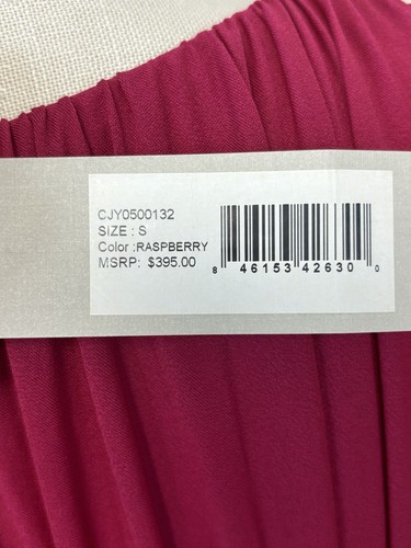 NEW Halston Heritage Ruched Mini Dress Short Sleeve V-Neck Pink Cocktail $395 S - Picture 9 of 16
