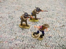 Elastolin 40mm Foot x3 Cowboys, Trappers Lot 5  BB