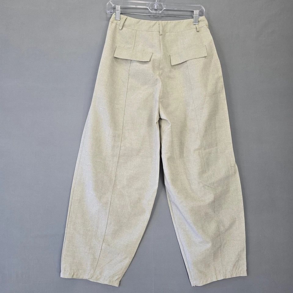 Pantalones Zanzea Marrón Ligeros Anchos Pierna Recta Y2k Mamá NUEVO Mujeres Talla M Cremallera Foto 2 de 4