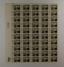 US SCOTT 1433 PANE OF 50 JOHN SLOAN STAMPS 8 CENT FACE MNH