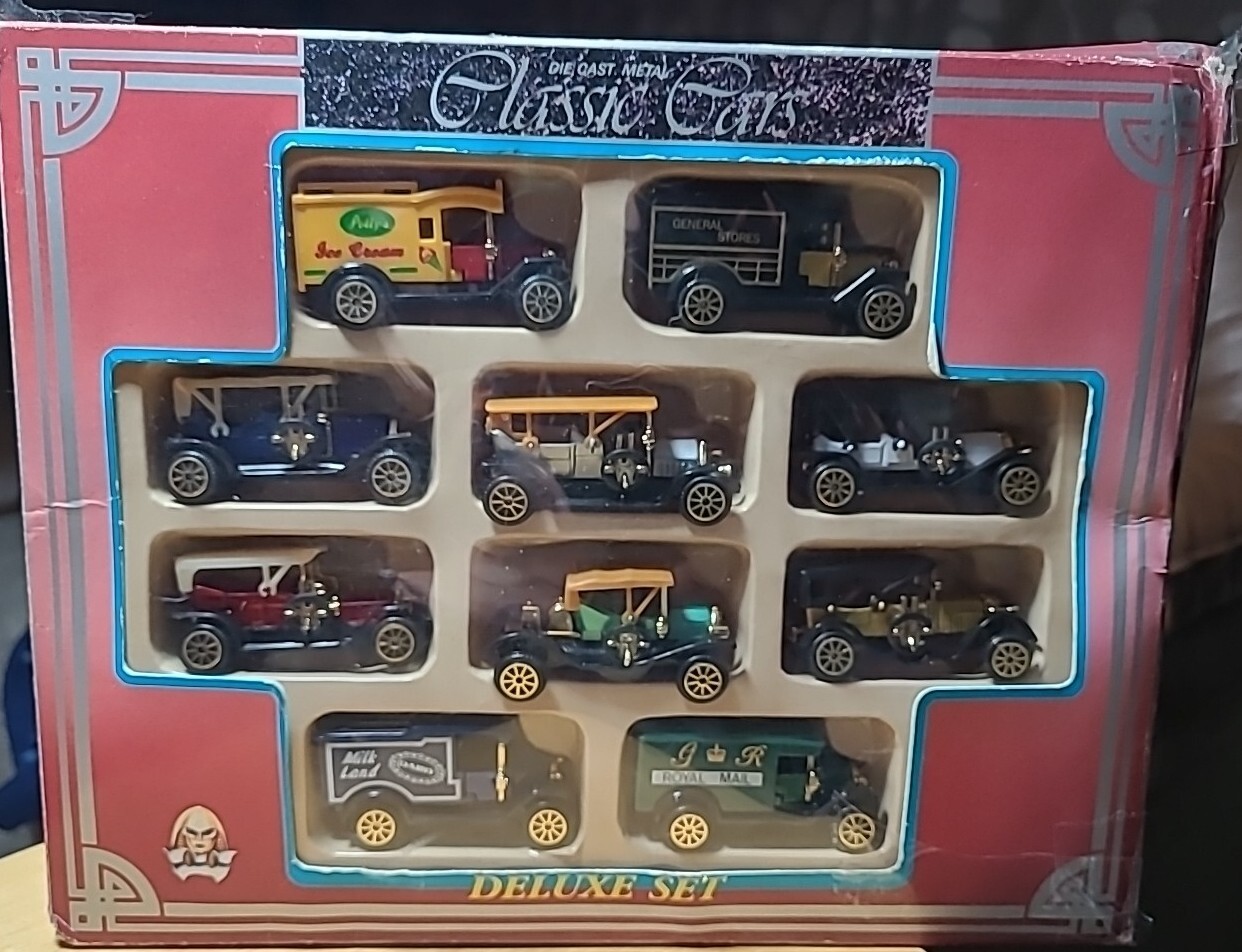 Open Box 10 JOBAR Die Cast Metal Classic Cars Deluxe Set 17874818839