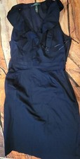 lauren ralph lauren Womens Navy Blue Dress Sz 8