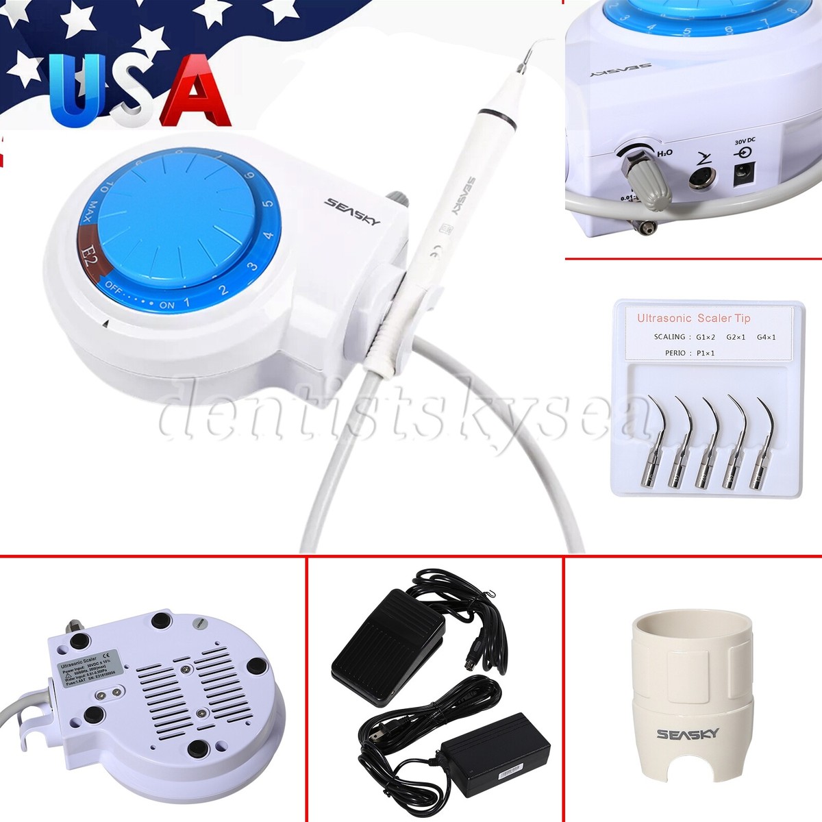 SEASKY Dental Ultrasonic Piezo Scaler W/ Handpiece 5*Tips Fit EMS - Foto 10
