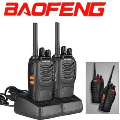 2xBAOFENG Walkie Talkie UHF Funkgeräte Handfunkgerät Sprechfunkgeräte Hand Funk~