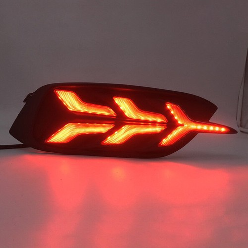 LED Rear Bumper Reflector Fog Brake Turn Indicator Lights For Honda Civic A 16+ - Picture 2 of 6