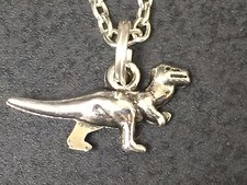 Dinosaur Tyrannosaurus Rex Charm Tibetan Silver with 18" Necklace